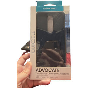 Quikcell cricket icon 3 advocate phone case slate blue